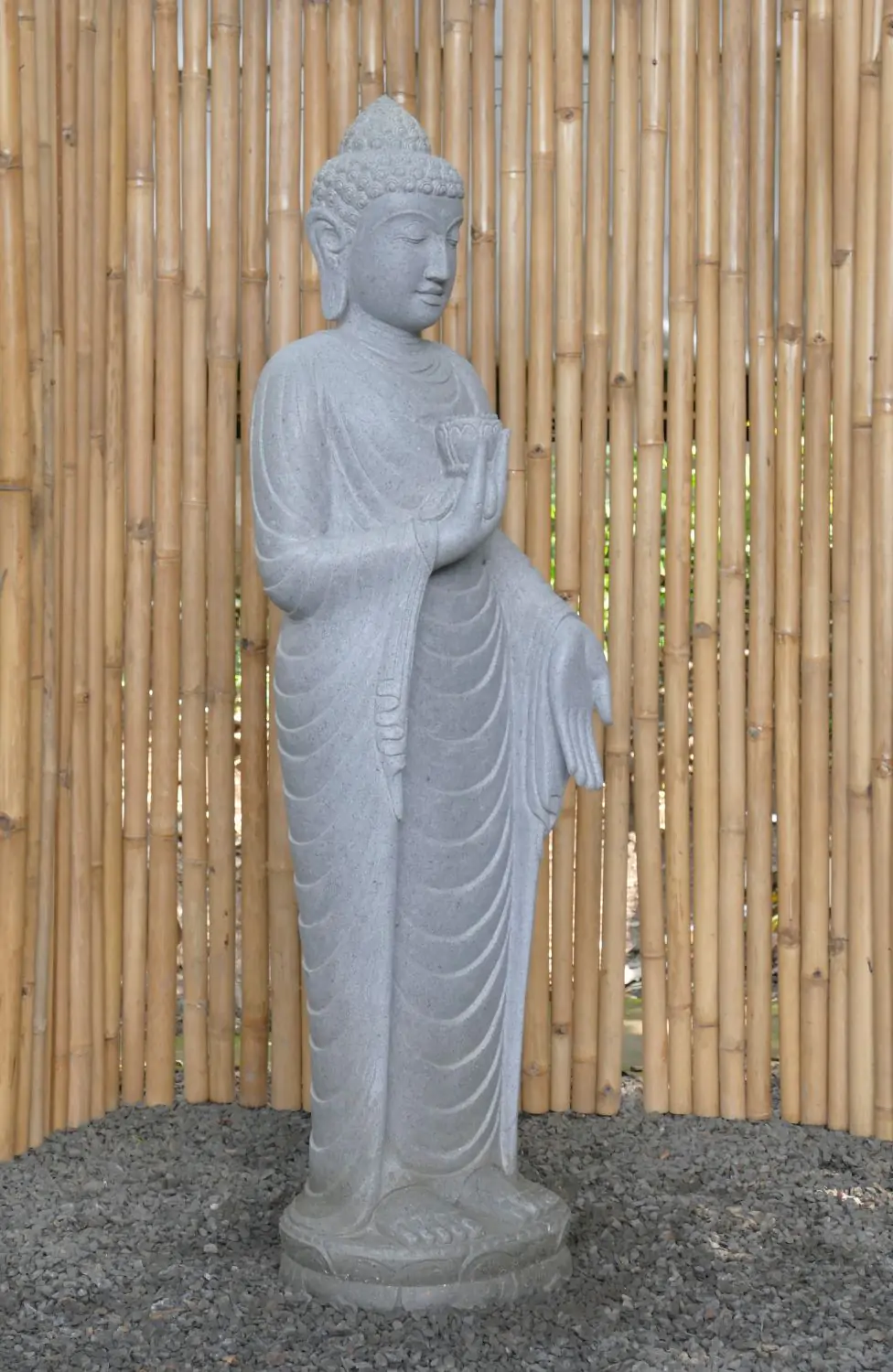  Product image 6 of the product “Standing Buddha with Lotus Flower, ca. 151 cm H ”